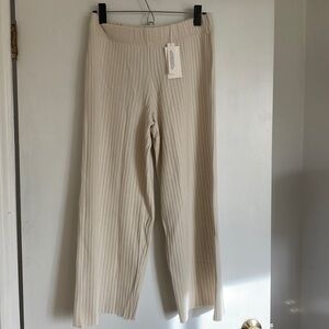 Vince Cream Ribbed Pants